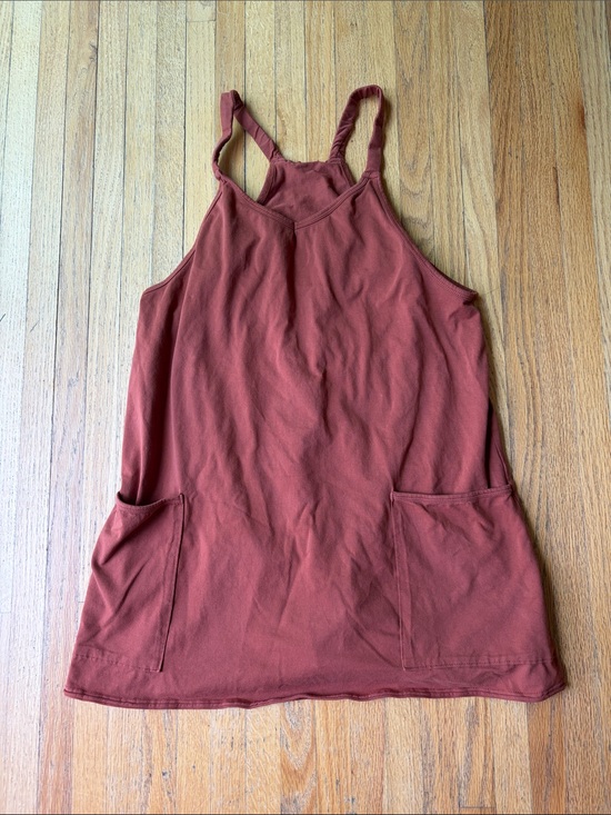 Dresses & Skirts - Women's Rust Pocket Tank Dress - Casual Everyday Layering